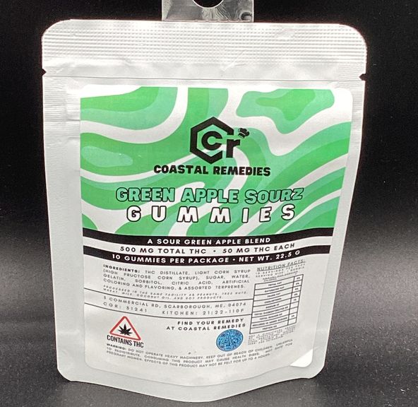 Coastal Remedies- Sour Apple- Gummies- 500mg