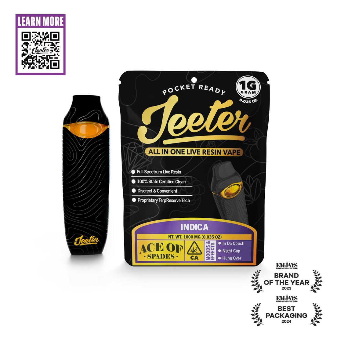 Jeeter - AIO Live Resin - 1g - Ace of Spades