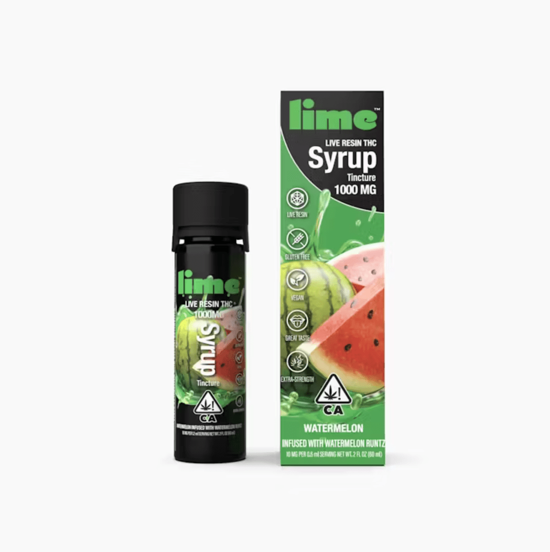 1000mg Live Resin THC Syrup Tincture | Watermelon