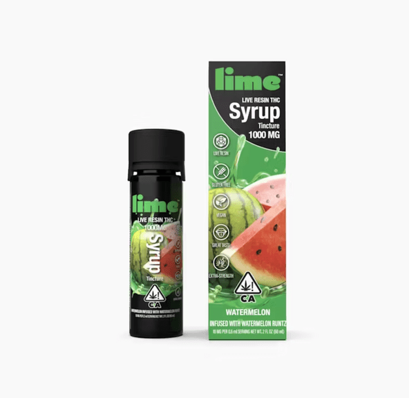 1000mg Live Resin THC Syrup Tincture | Watermelon