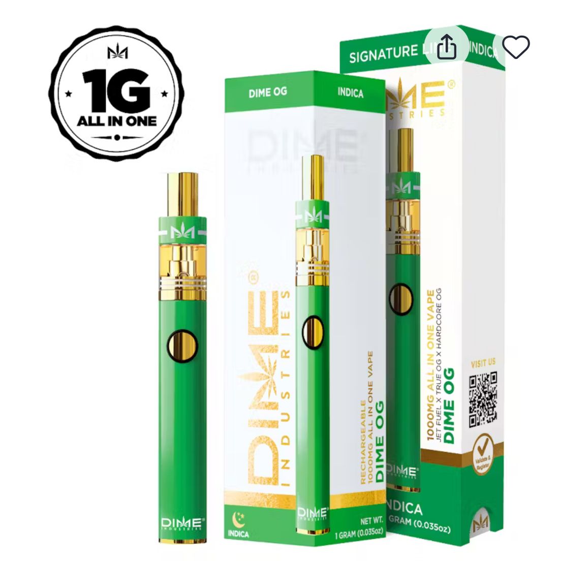 Dime Industries - Dime Og Live Reserve All-in-one - 1000mg
