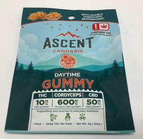 Ascent 10mg Dbl Cordyceps Single gummy