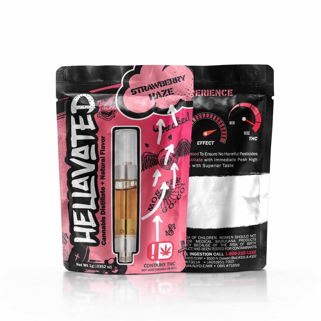 Hellavated - 1g Cartridge - Strawberry Haze