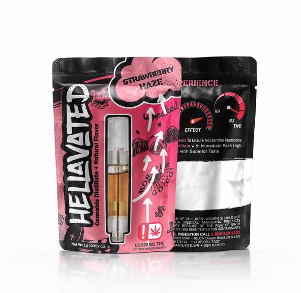 Hellavated - 1g Cartridge - Strawberry Haze