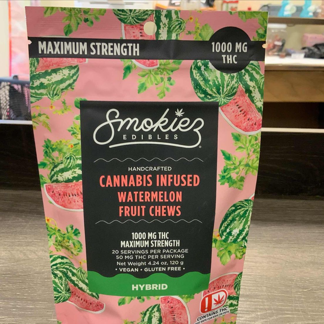 Smokiez Watermelon Hybrid Gummies 1000mg
