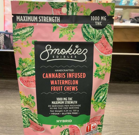 Smokiez Watermelon Hybrid Gummies 1000mg