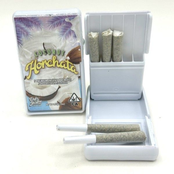 Holy Smokes X Dubz Garden Coconut Horchata.5g Flower/.25g Live Hash Infused Pre-roll 5 pack 3.75g