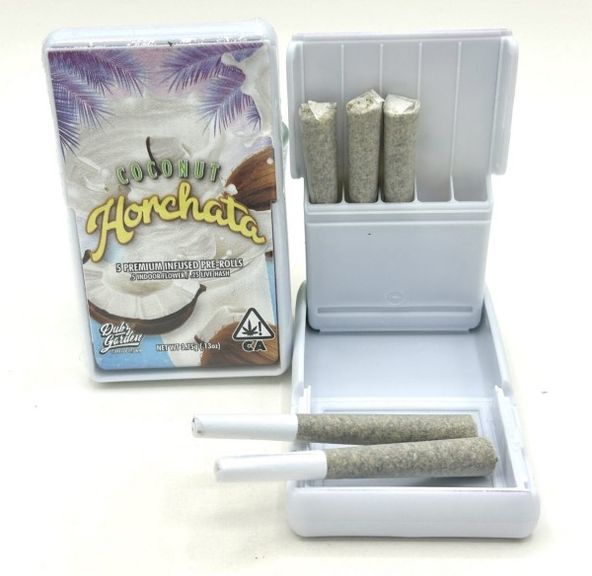Holy Smokes X Dubz Garden Coconut Horchata.5g Flower/.25g Live Hash Infused Pre-roll 5 pack 3.75g