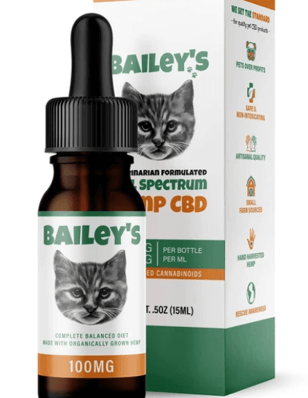 BAILEY'S- 100MG CBD TINCTURE CATS