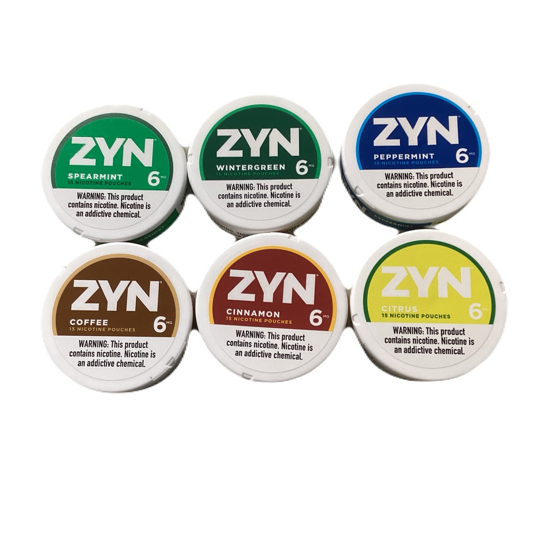 ZYN nicotine pouches 6mg $15.00