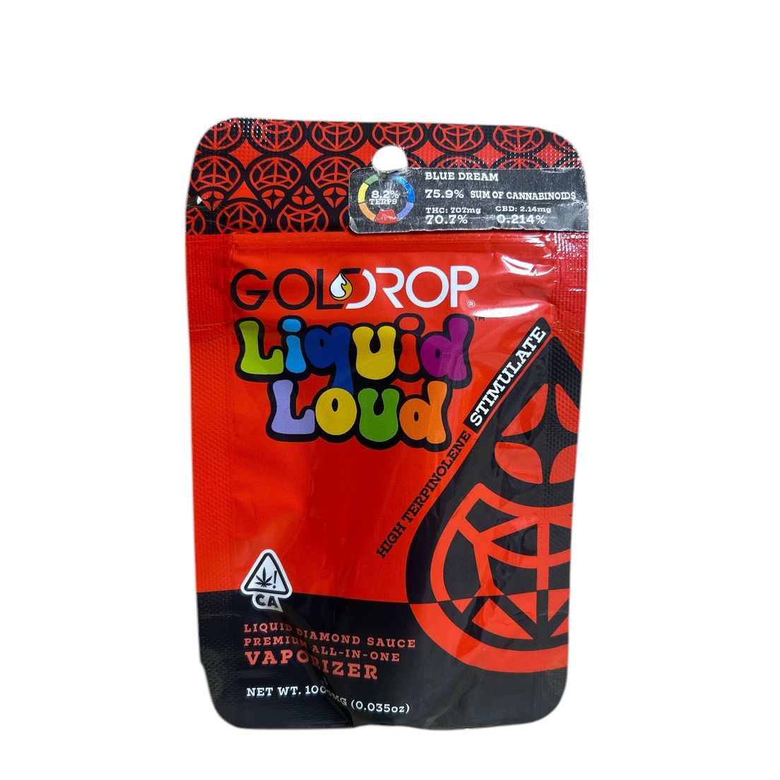 Gold Drop - Blue Dream Liquid Loud Disposable Vape 1g