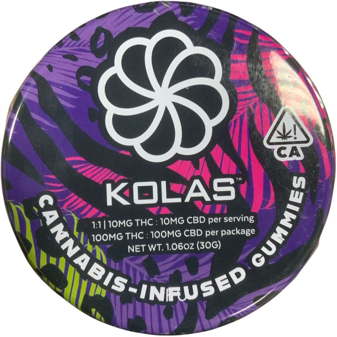 Kolas - Mixed Berry 1:1 THC:CBD - 100mg Gummies