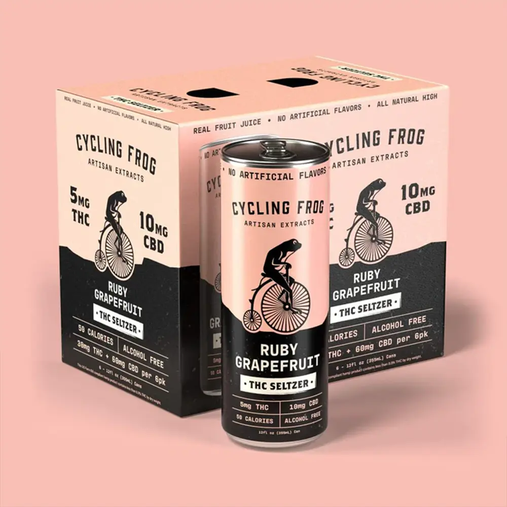 CF 5mg THC Ruby Grapefruit Seltzer, 6 Pack