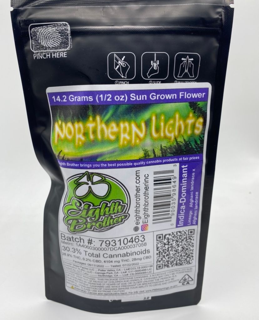 Northern Lights (indica) - 14g Flower (THC 29%) by 8th Bros **Buy 2 for $100**