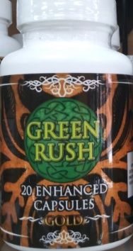Green Rush Kratom Gold 20 Enhanced Capsules-Organic nonGMO