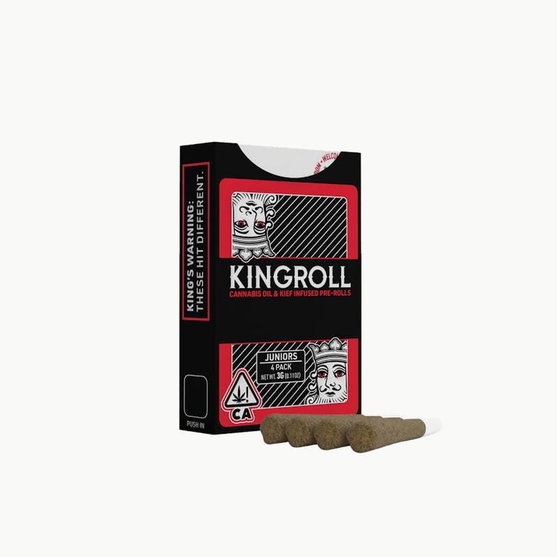 Kingroll Juniors Grape Ape x Granddaddy Purple 0.75g 4pk Infused Prerolls 41.2%
