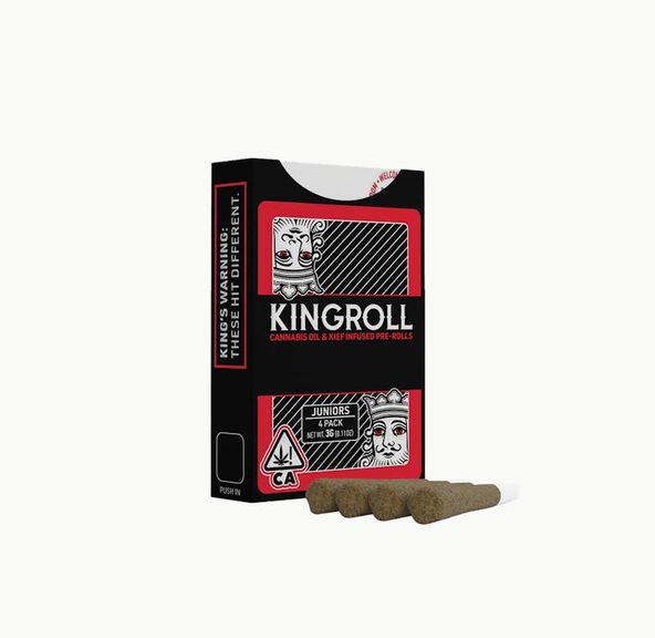 Kingroll Juniors Grape Ape x Granddaddy Purple 0.75g 4pk Infused Prerolls 41.2%