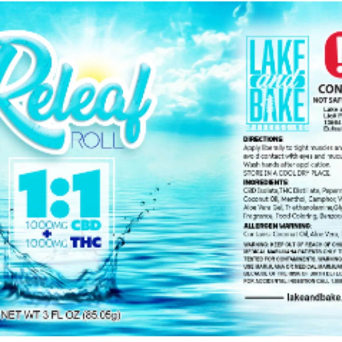 1200mg Releaf Roll-on 1:1 THC:CBD
