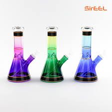 Bong - SirEEL - 10" Stained Glass Beaker Water Pipe with Bowl