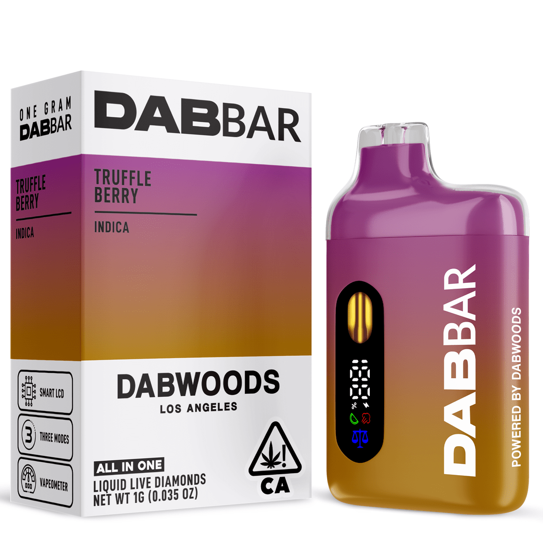 Dabwoods | AIO Vape | 1g | Diamond Dab Bar | Truffle Berry