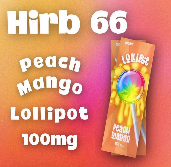 HIRB PEACH MANGO LOLLIPOT 100mg