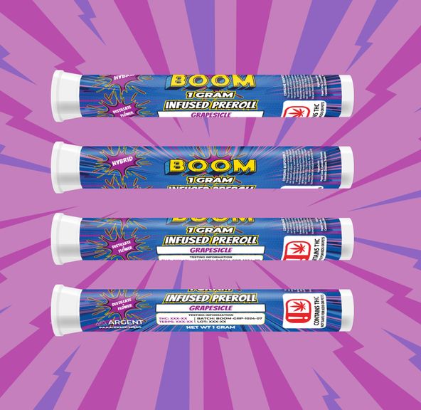 BOOM GRAPESICLE INFUSED PREROLL 1G