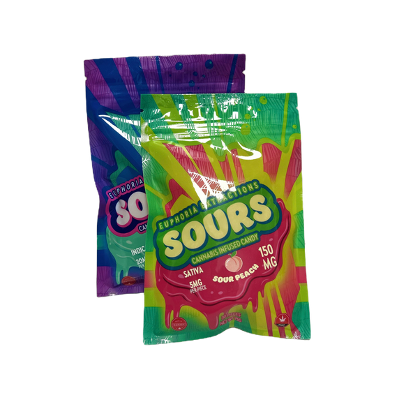 Euphoria Sours Gummies 150mg $16