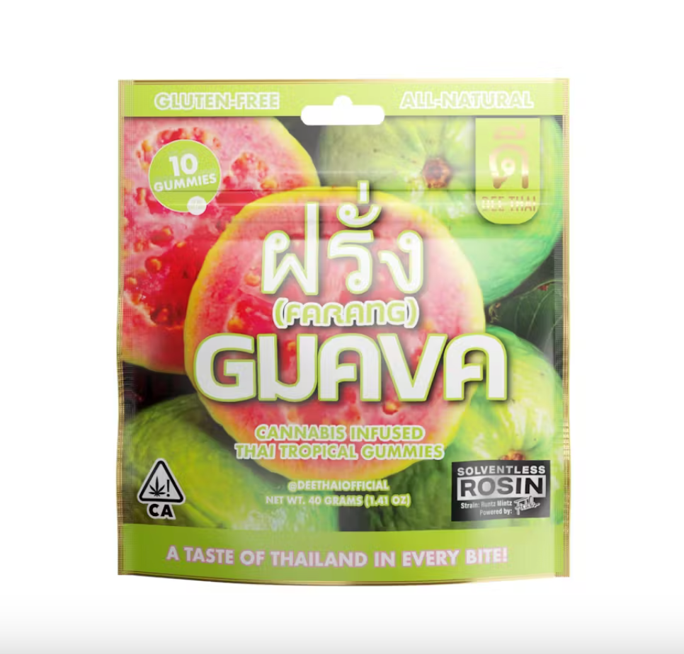Dee Thai Solventless Hash Rosin 100MG Gummies Guava
