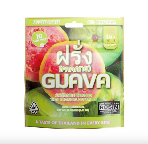 Dee Thai Solventless Hash Rosin 100MG Gummies Guava