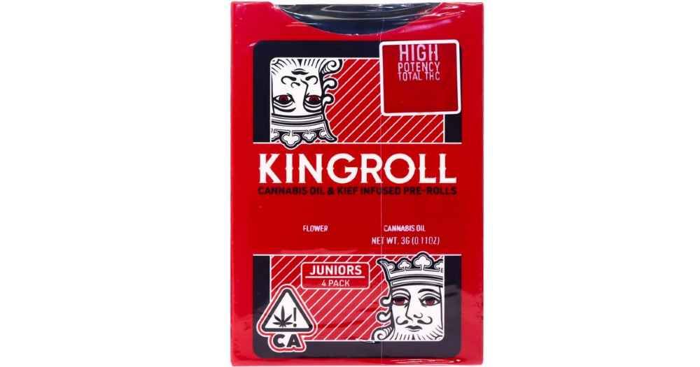 KINGPEN KINGROLL - Triangle Kush x Bubba Kush 3g Infused Preroll 4pack - Indica