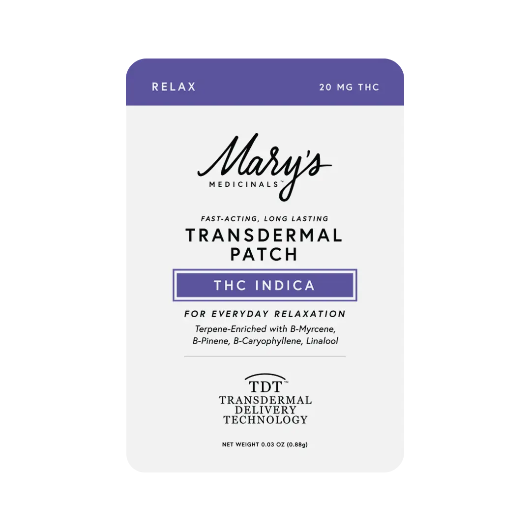 Mary's Medicinals™ - RELAX TRANSDERMAL PATCH 20MG THC