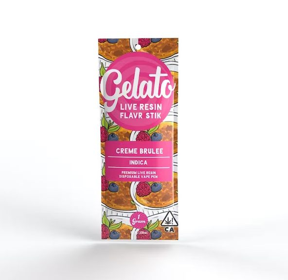 Gelato Live Resin AIO Vape Creme Brulee 1g