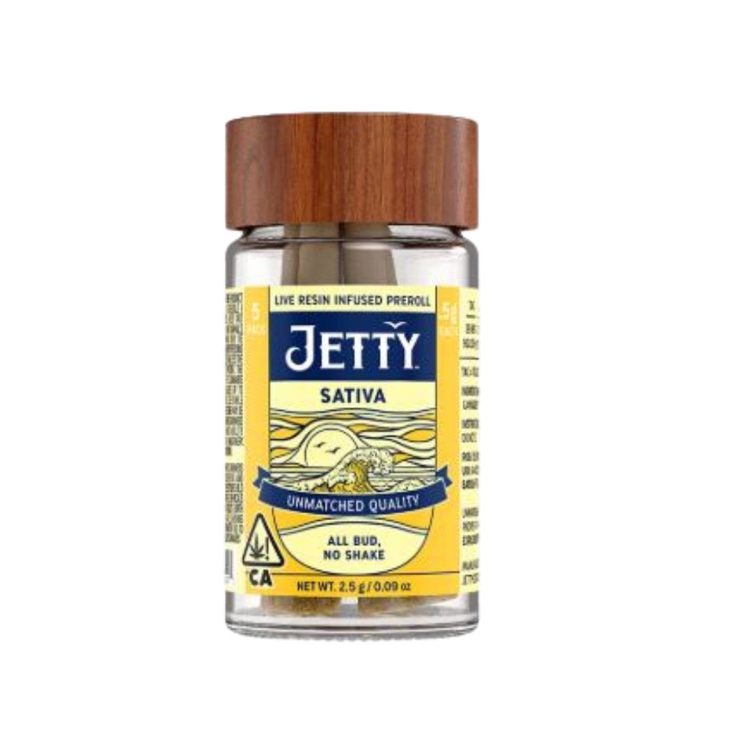 Jetty Live Resin Infused Pre-roll 5pk Tropicana Cherry X Strawnana Mac 2.5g