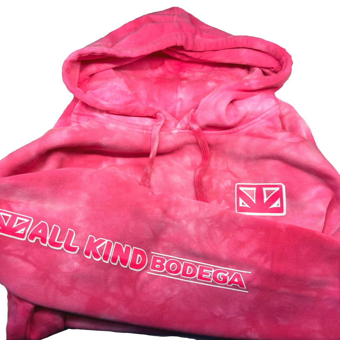 All Kind Bodega Hoodie (Tye Dye Pink) Small