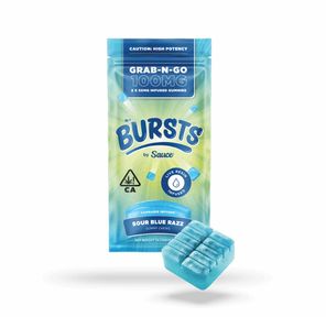 Bursts - THC Gummies (Sour Blue Razz)