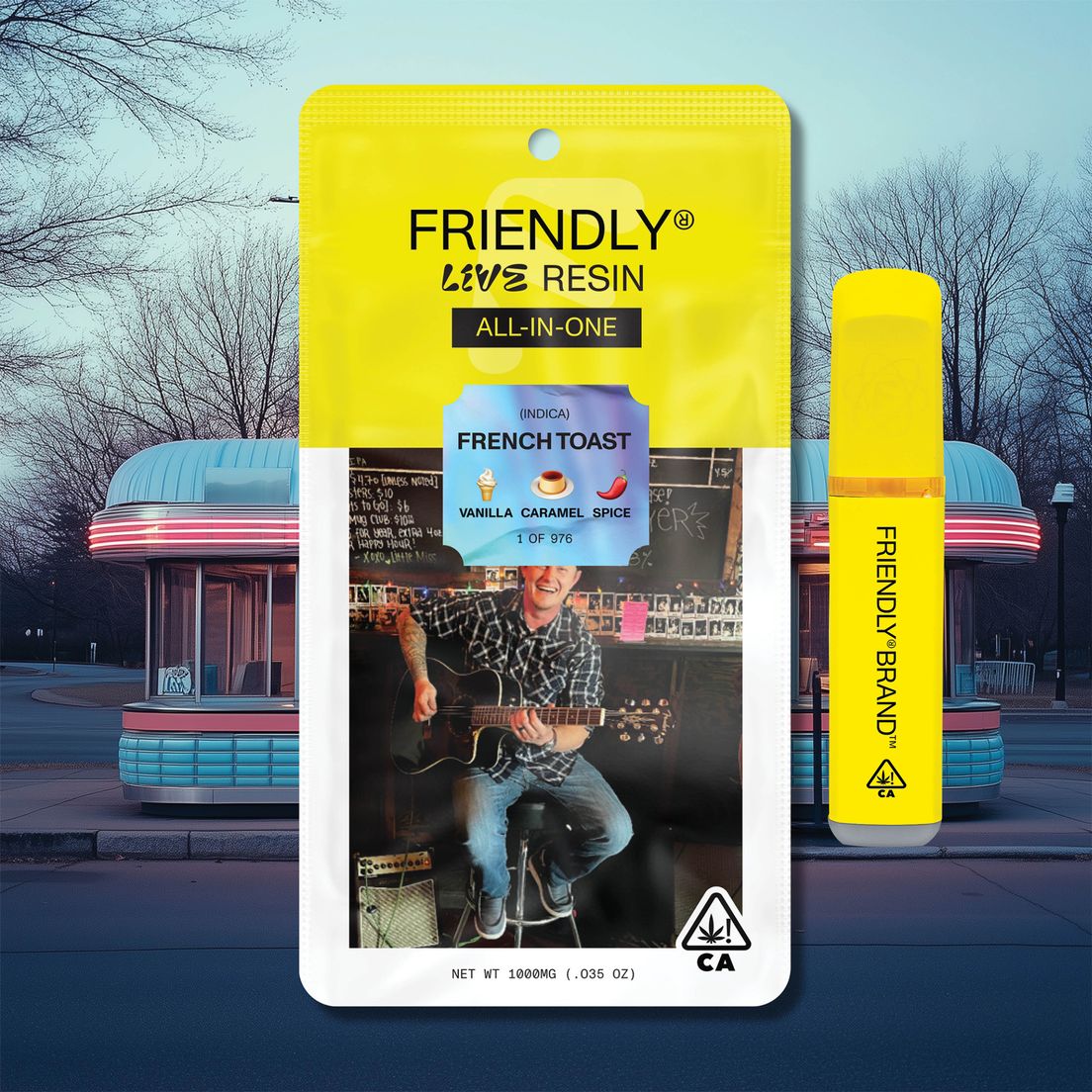 Friendly Brand- French Toast Live Resin AIO 1g (I)