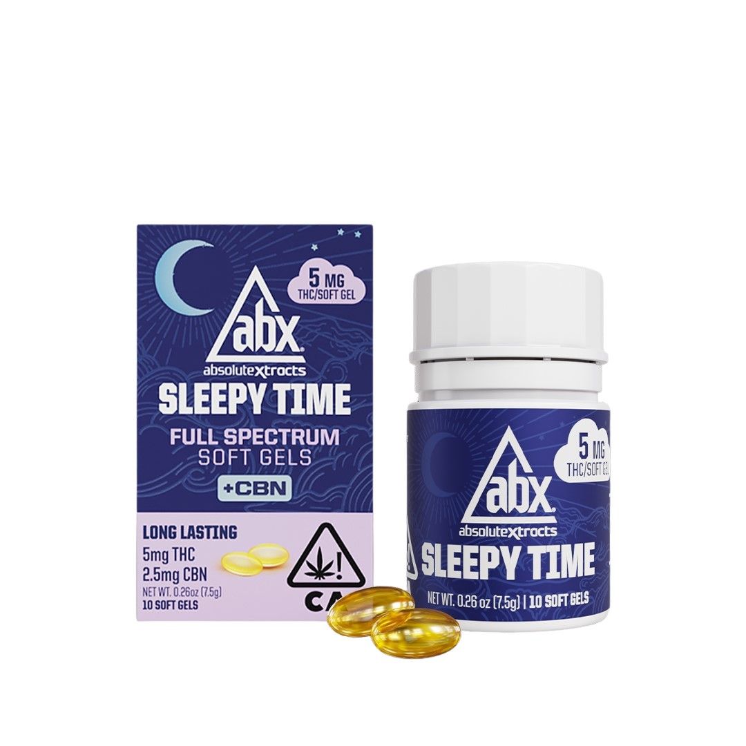 Absolute Xtracts Sleepy Time Solventless + CBN Soft Gels 5mg THC 10pk