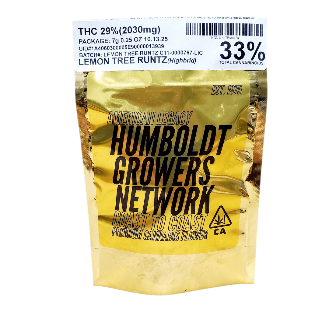 Humboldt Growers Network - Lemon Tree Runtz 7g