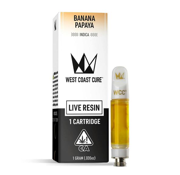 West Coast Cure - Banana Papaya Live Resin Cartridge - 1g