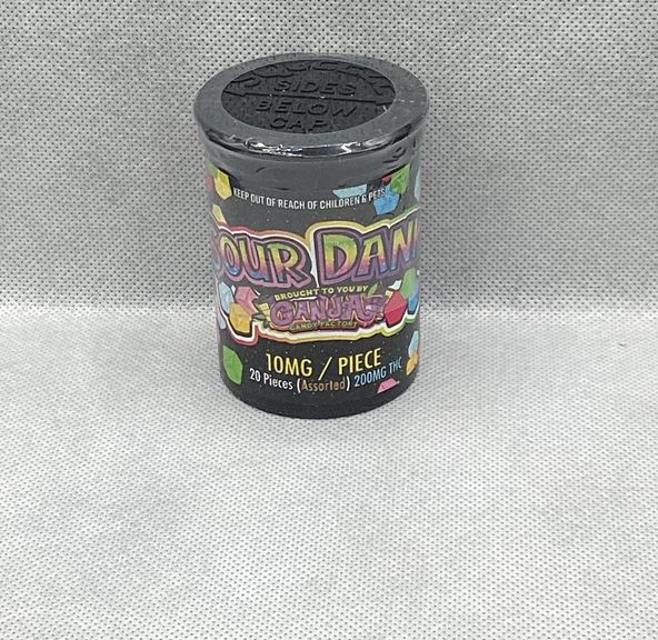 Ganja Candy Factory- Grape- Gummy Cubes- Sour Danks- 200mg- on special