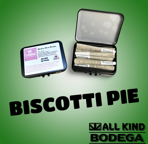 Biscotti Pie .5g Preroll 8 Pack (Total Weight 4g) (@flamingomaine)
