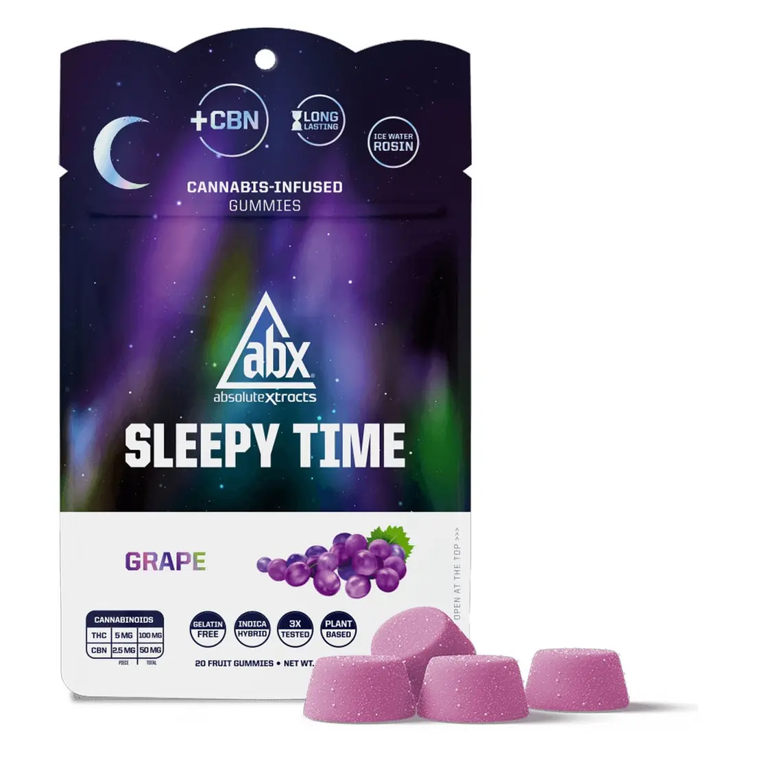 ABX - Grape 2:1 THC:CBN Sleepy Time Solventless Gummies - 150mg