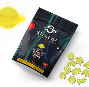 Banana Galaxy Gummies 1000mg by Stellar Treats