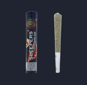 Black Warhead x Zebra Ztripes PRG Sleepers Bubble Hash Infused Pre Roll 1g
