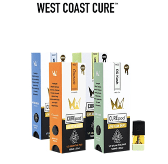 WCC Vape Cartridge OG Kush Live Resin Sauce CurePod 0.5g (5/case)