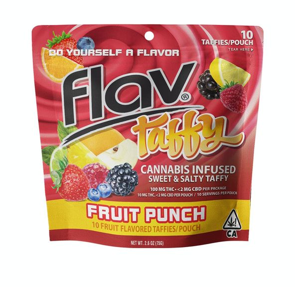 Flav Fruit Punch Taffy 100mg