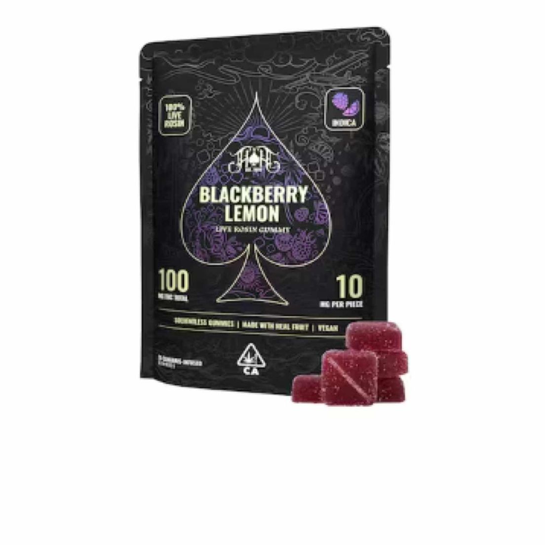 [Heavy Hitters] Live Rosin Gummies - 100mg - Blackberry Lemon (I)