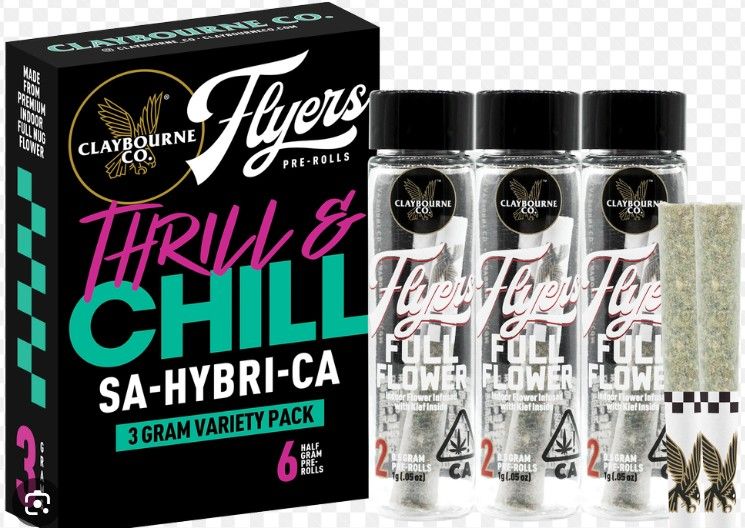 Claybourne Co.- Thrill & Chill flight pack .5g 6pk (S/H/I)