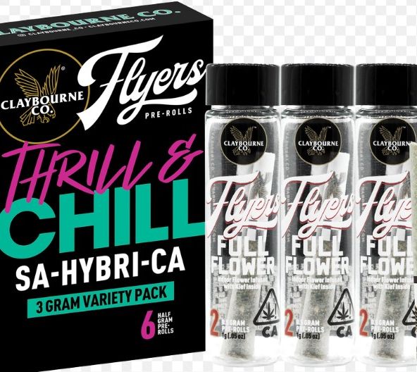 Claybourne Co.- Thrill & Chill flight pack .5g 6pk (S/H/I)