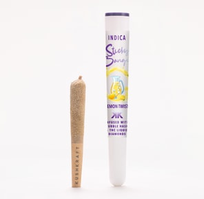1 x 0.5g Infused Sticky Banger Pre-Roll Indica Lemonade Twist by KushKraft